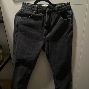 ROLLA'S Black High Rise Relaxed Dusters Denim Jeans